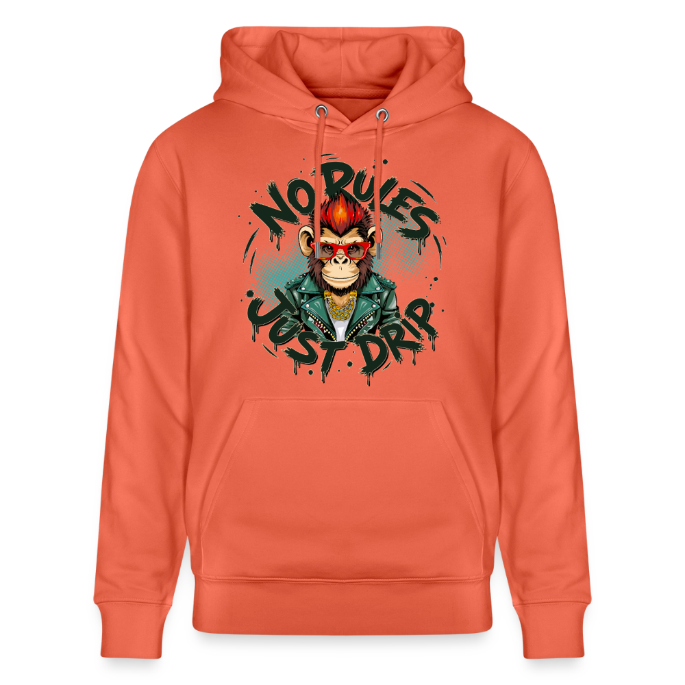 Monkey No Rules Design – Unisex Bio-Hoodie - Hellrot