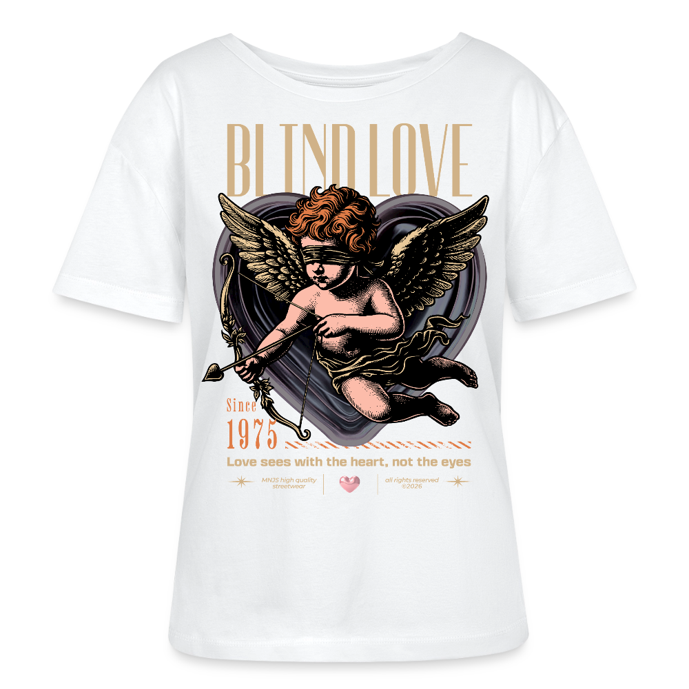 Blind Love Design – Rundhals Frauen Bio-T-Shirt - Weiß