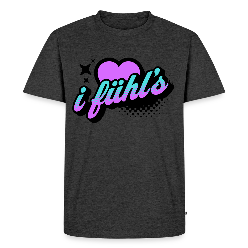 i fühl‘s Design – Männer Premium T-Shirt - Anthrazit meliert