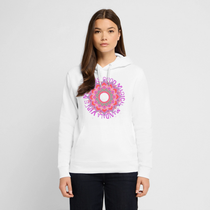 Mandala Pink Design – Unisex Bio-Hoodie - Weiß