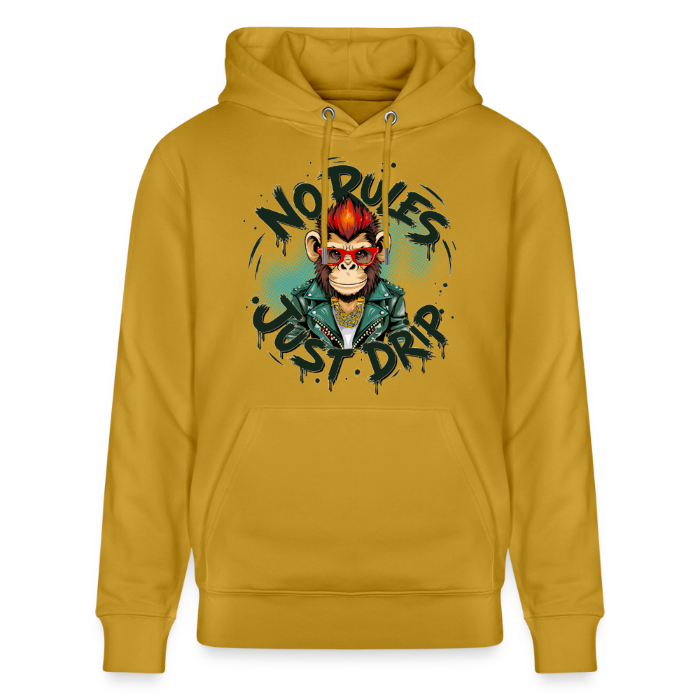 Monkey No Rules Design – Unisex Bio-Hoodie - Ocker