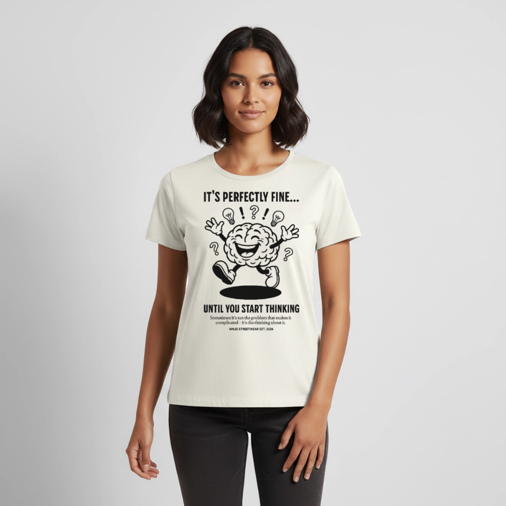 Brain Design – Frauen Premium T-Shirt - Naturweiß