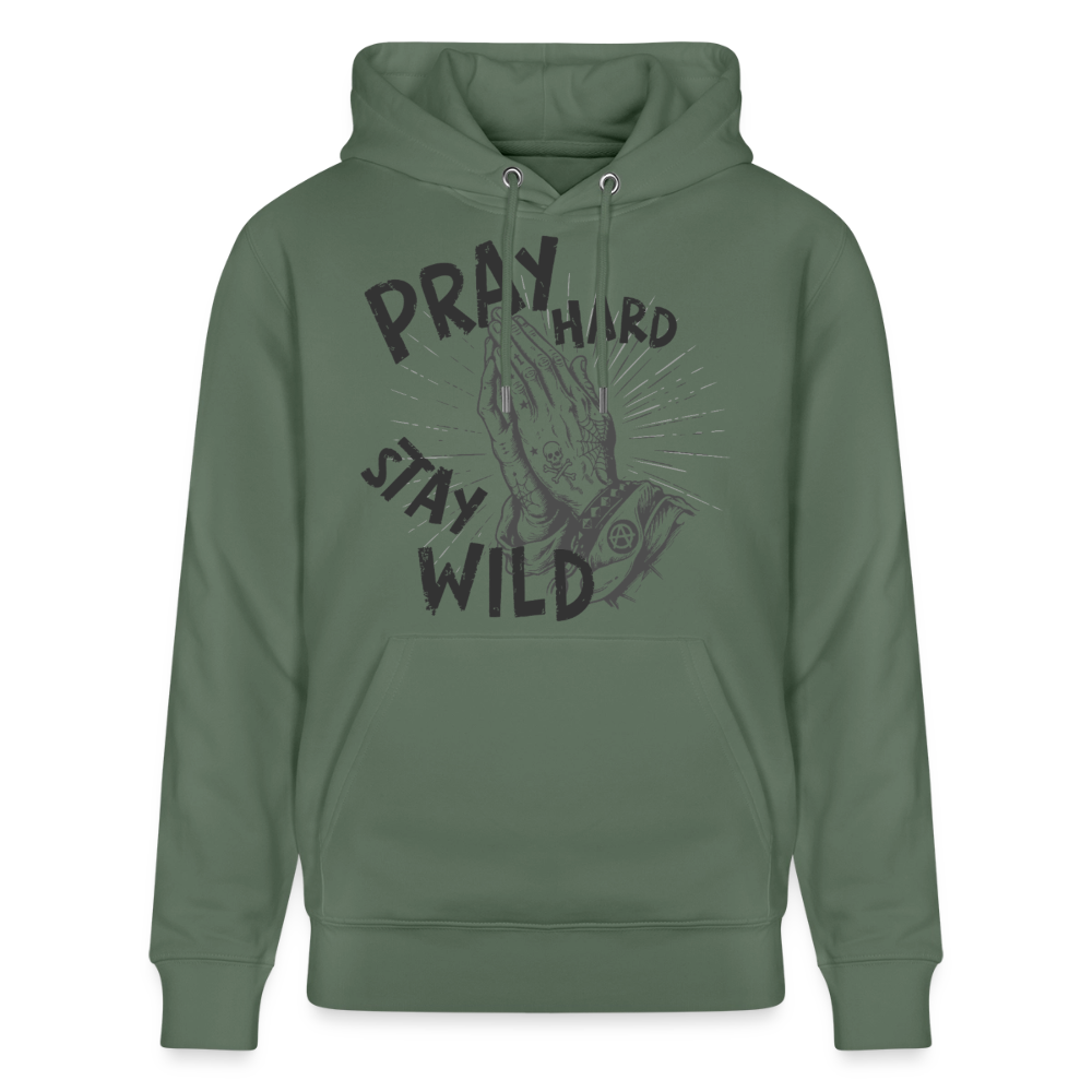 Betende Hände Design – Unisex Bio-Hoodie - Tanngrün