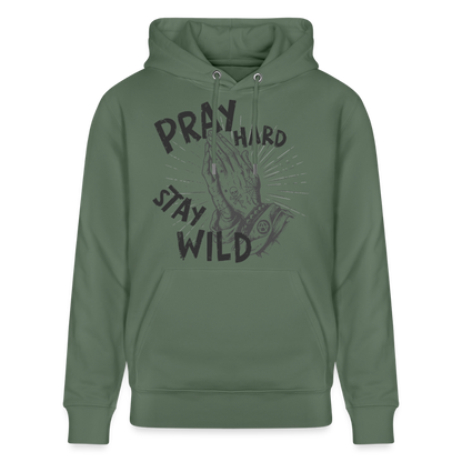 Betende Hände Design – Unisex Bio-Hoodie - Tanngrün