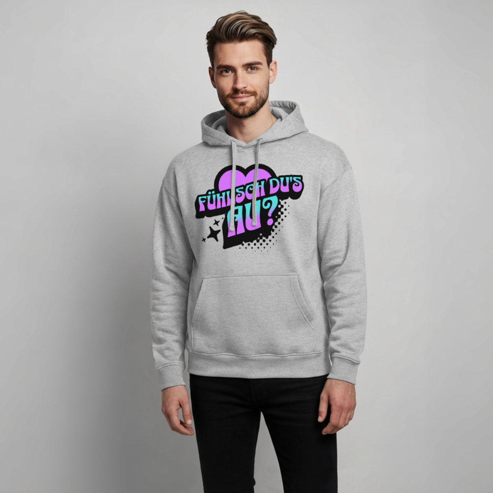 Fühlsch du‘s au Design – Oversized Unisex Hoodie - Grau meliert