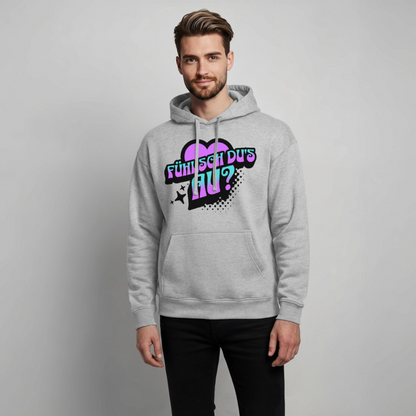 Fühlsch du‘s au Design – Oversized Unisex Hoodie - Grau meliert