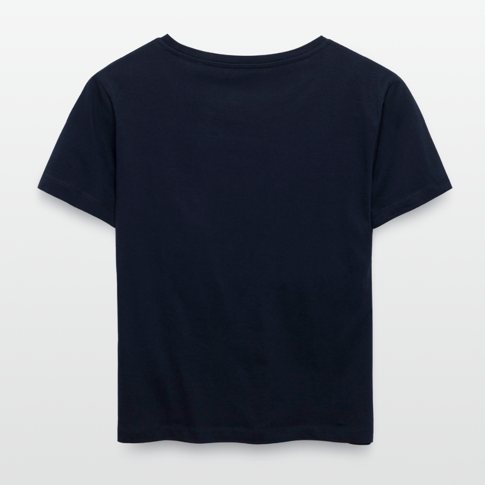 Pineapple Skull Design - Rundhals Frauen Bio-T-Shirt - Navy