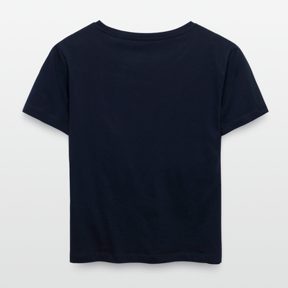 Pineapple Skull Design - Rundhals Frauen Bio-T-Shirt - Navy
