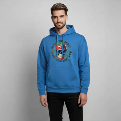 Strawberry Skull Design – Oversized Unisex Hoodie - Achtsames Blau
