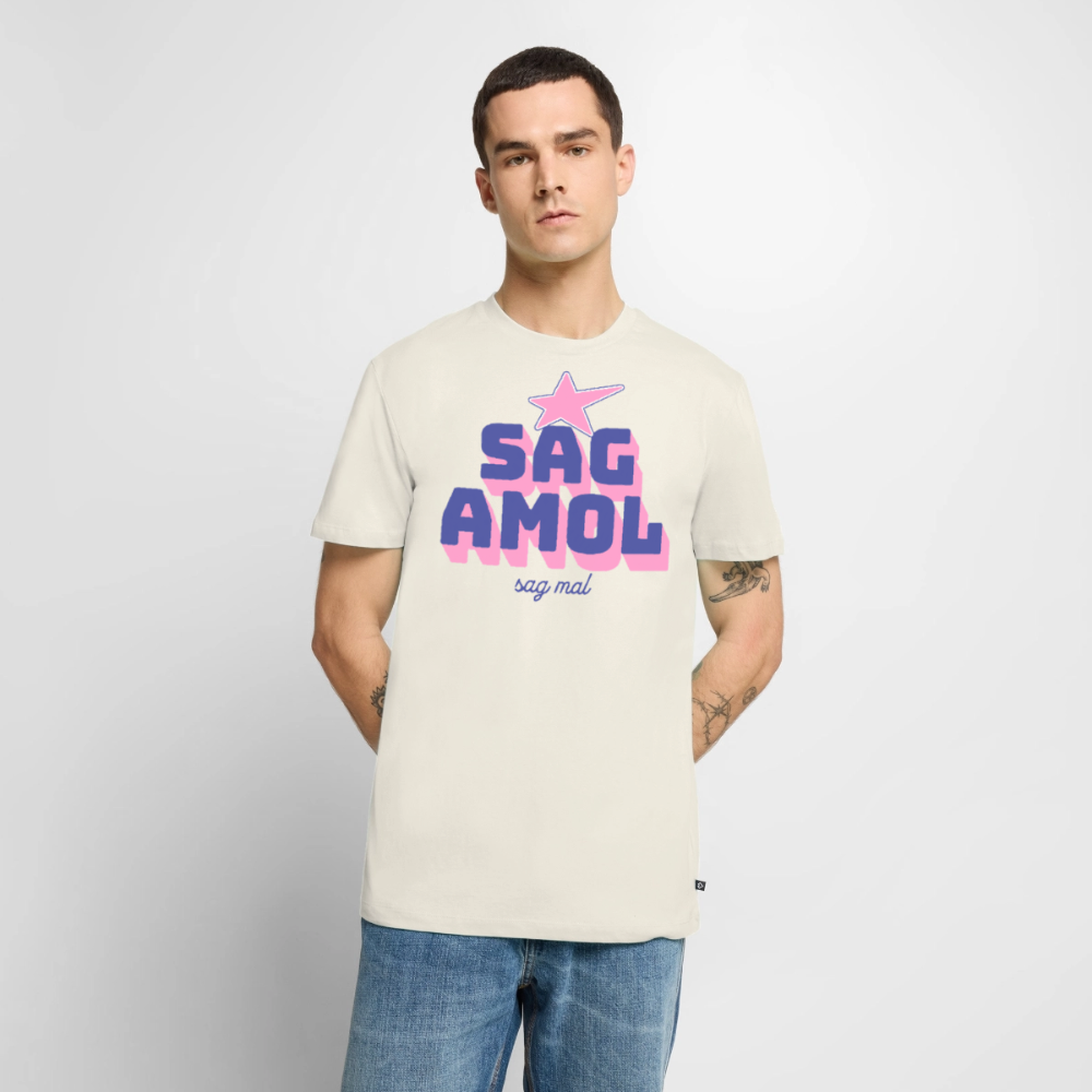 Sagamol Design – Männer Premium T-Shirt - Naturweiß