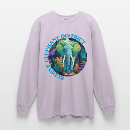 Elephant Design – Oversized Langarmshirt - verblasstes Lila