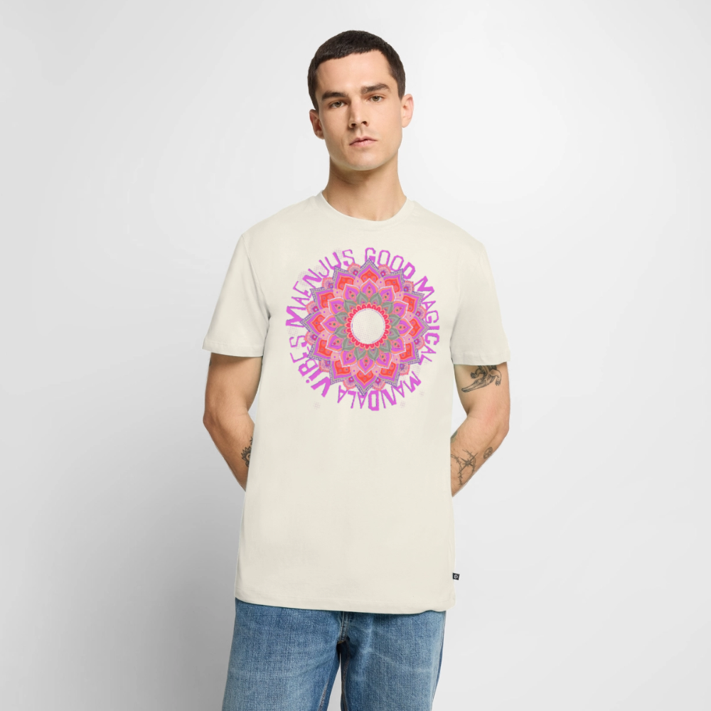 Mandala Pink Design – Männer Premium T-Shirt - Naturweiß