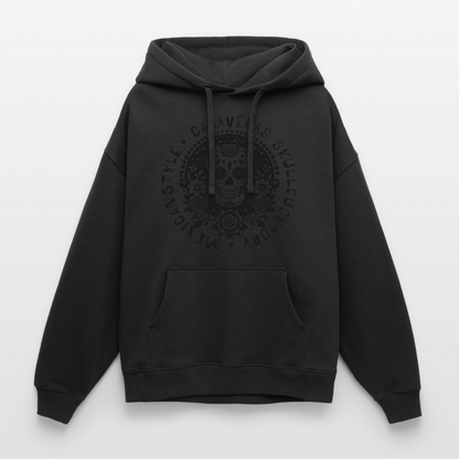 Sugar Skull Black Design - Oversized Unisex Hoodie - Schwarz