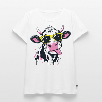 Street Cow Design – Frauen Premium T-Shirt - Weiß