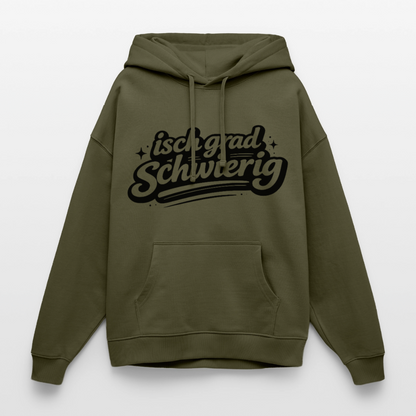 Isch grad schwierig Design – Oversized Unisex Hoodie - Khaki