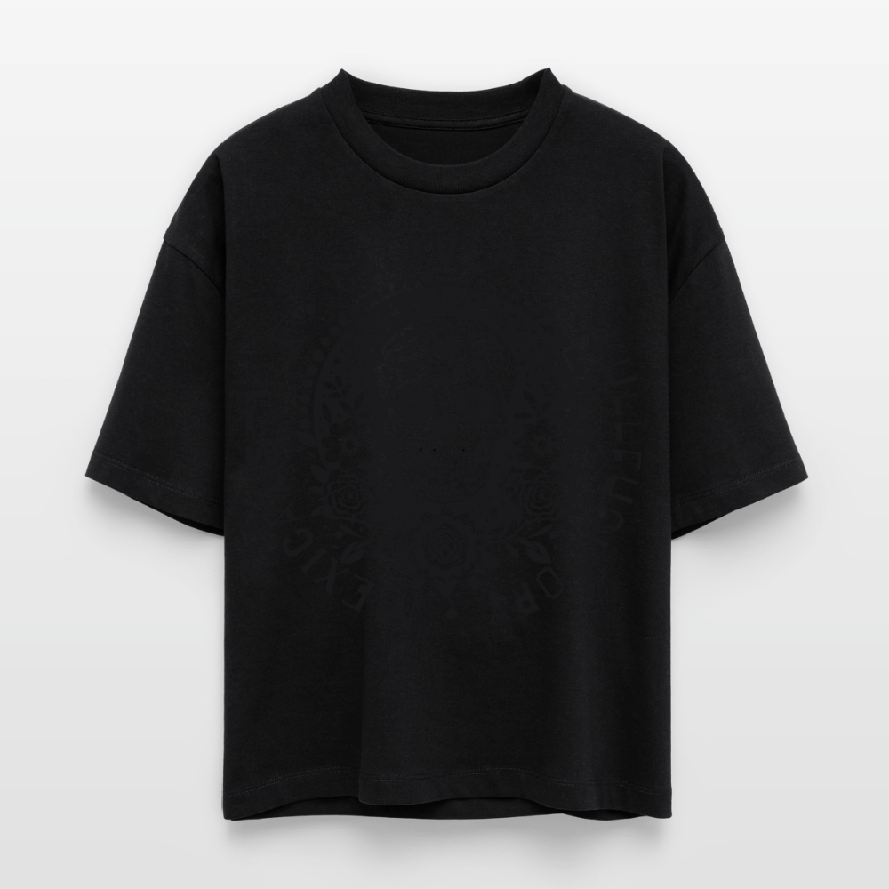 Sugar Skull Black Design – Frauen Boxy Bio-T-Shirt - Schwarz