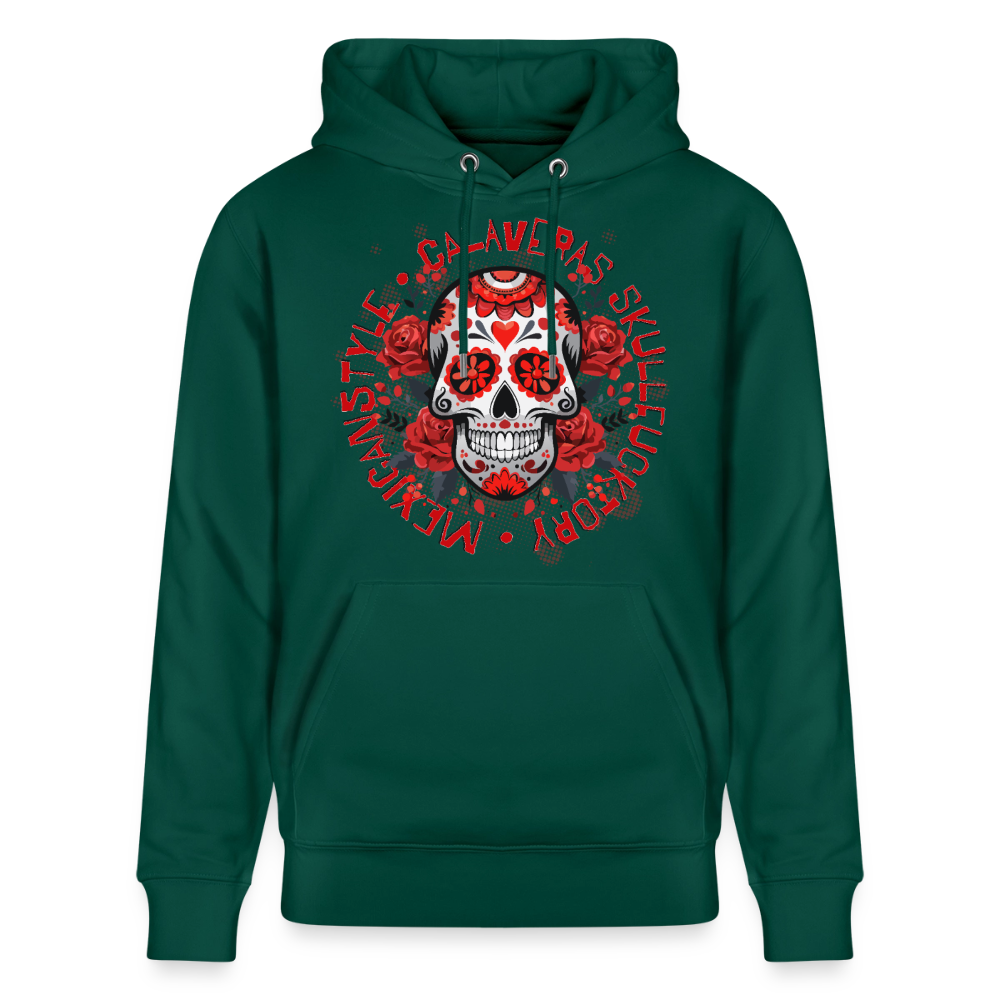 Sugar Skull Rosen Design - Unisex Bio-Hoodie - Forest