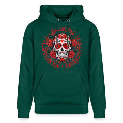 Sugar Skull Rosen Design - Unisex Bio-Hoodie - Forest