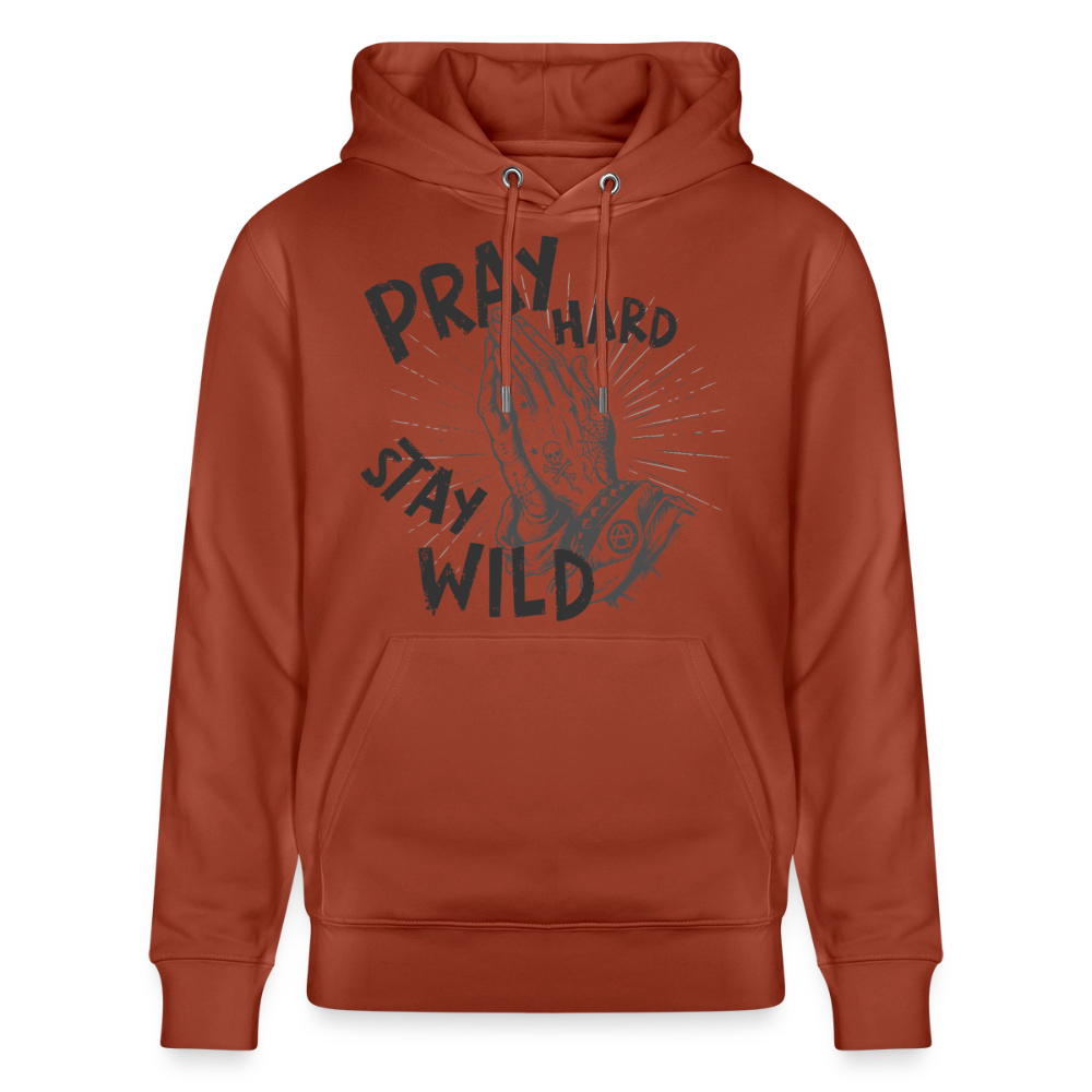 Betende Hände Design – Unisex Bio-Hoodie - Terrakotta