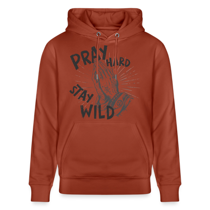 Betende Hände Design – Unisex Bio-Hoodie - Terrakotta