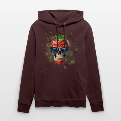 Strawberry Skull Design – Unisex Bio-Hoodie - Maroon