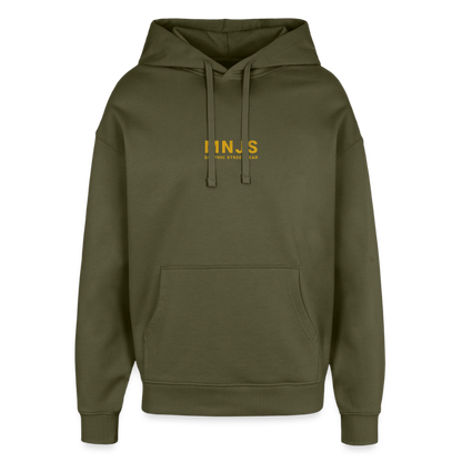 Skate Bunny Design – Oversized Unisex Hoodie - Khaki
