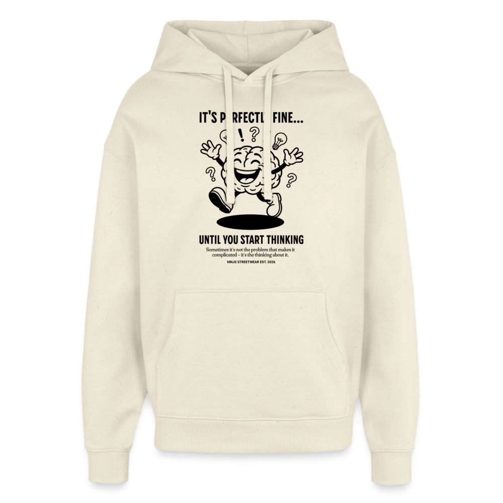 Brain Design – Oversized Unisex Hoodie - Natur