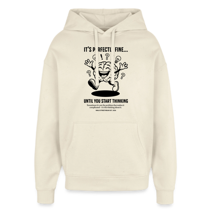 Brain Design – Oversized Unisex Hoodie - Natur