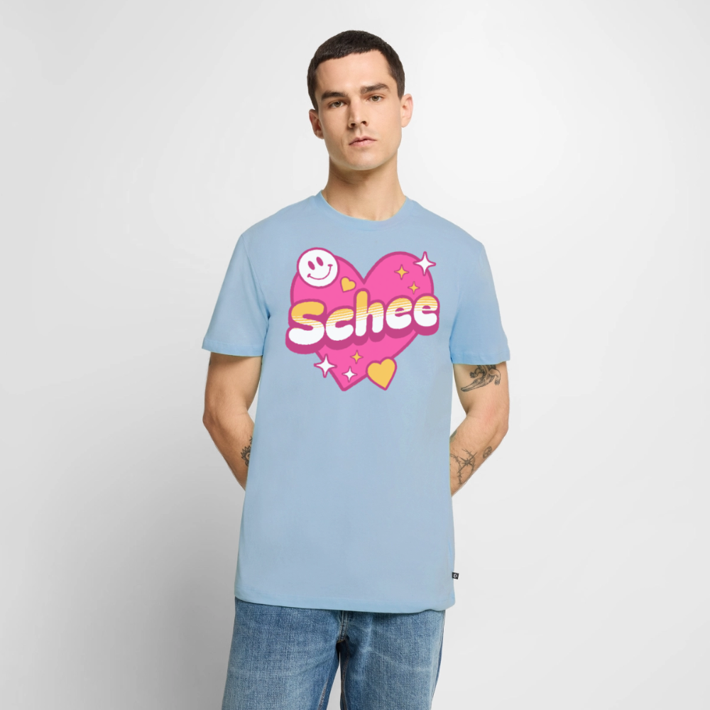 Schnee Design – Männer Premium T-Shirt - Hellblau