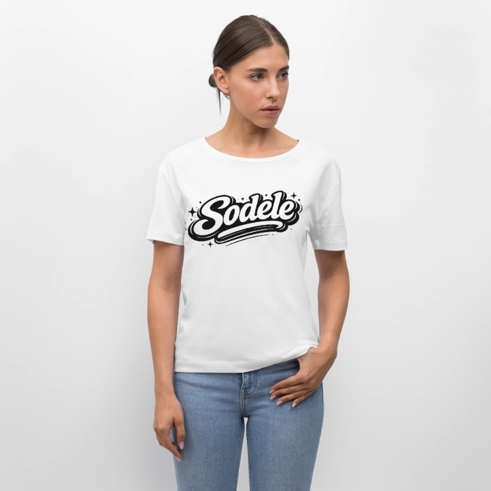 Sudele Design – Rundhals Frauen Bio-T-Shirt - Weiß