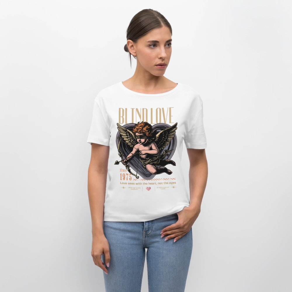 Blind Love Design – Rundhals Frauen Bio-T-Shirt - Weiß