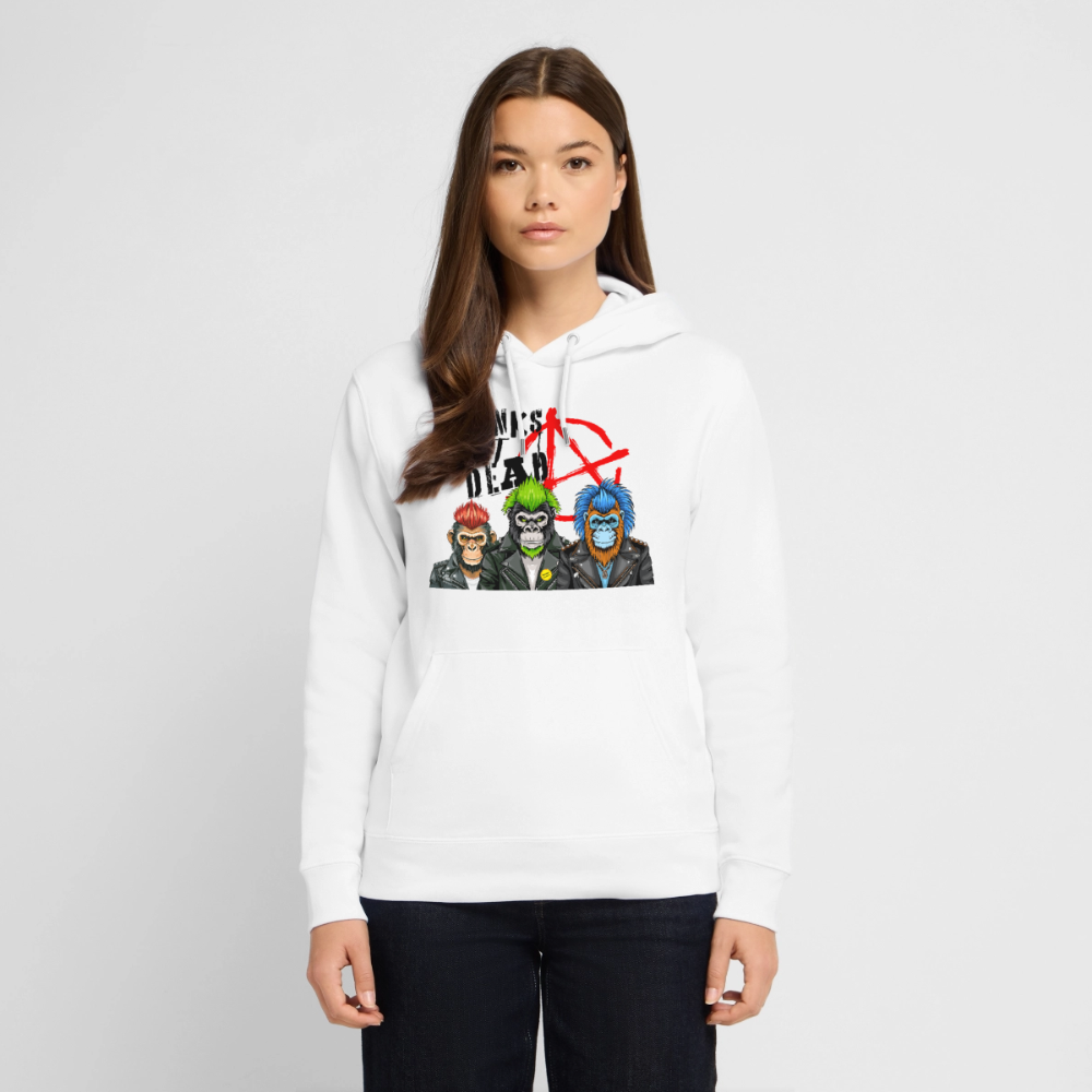 Punks Not Dead Design – Unisex Bio-Hoodie - Weiß