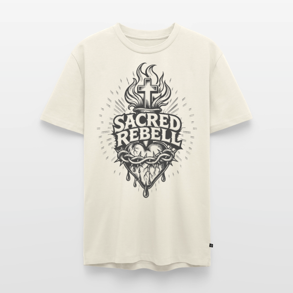 Sacred Rebell Design – Männer Premium T-Shirt - Naturweiß