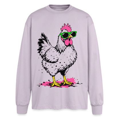 street Chicken Design – Oversized Langarmshirt - verblasstes Lila