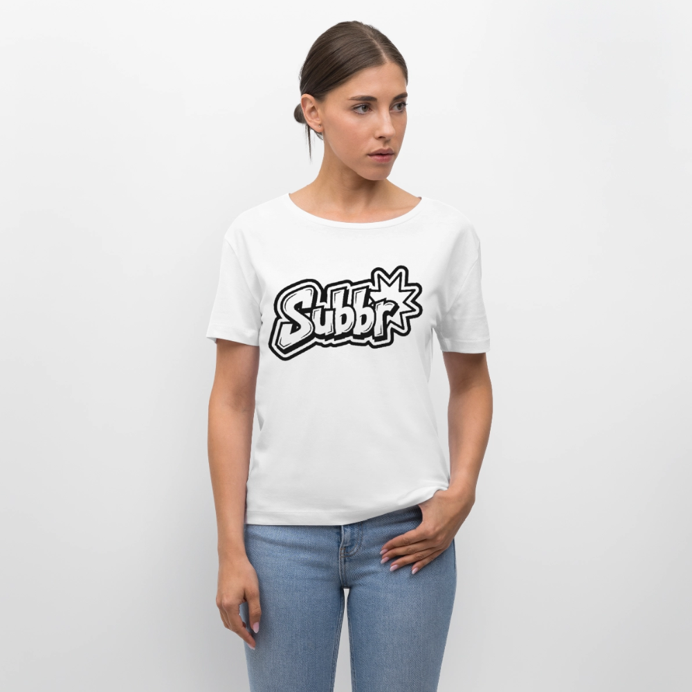 Subbr Design – Rundhals Frauen Bio-T-Shirt - Weiß