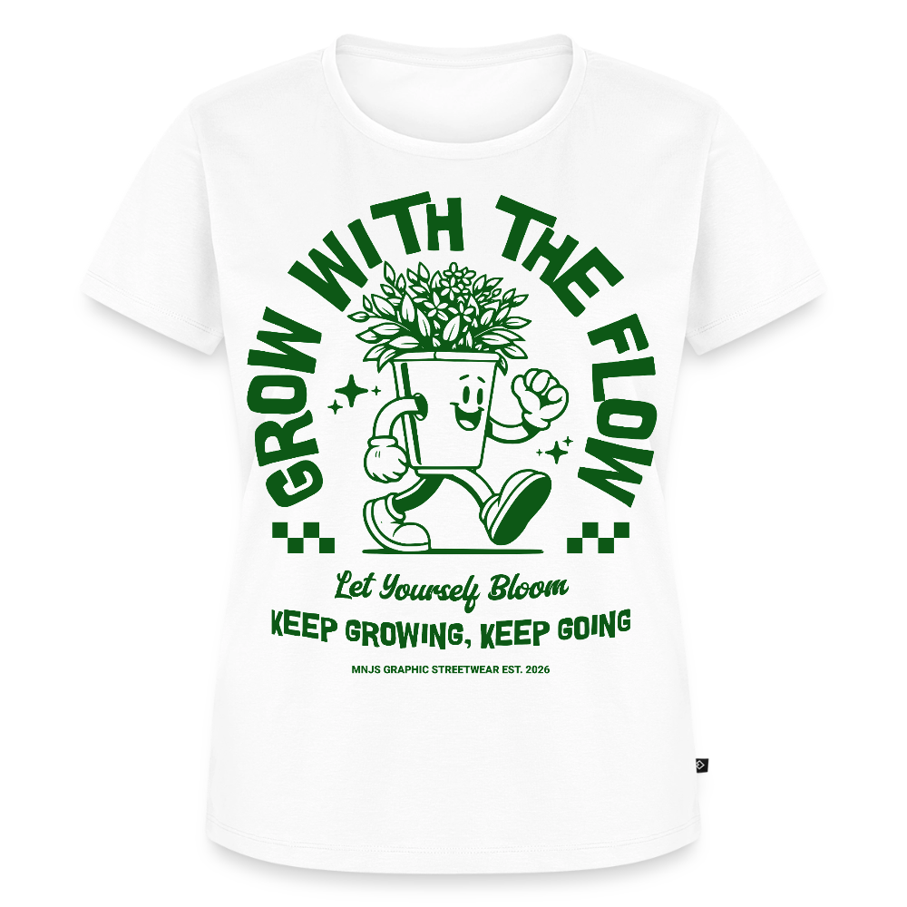 Keep Growing Design – Frauen Premium T-Shirt - Weiß