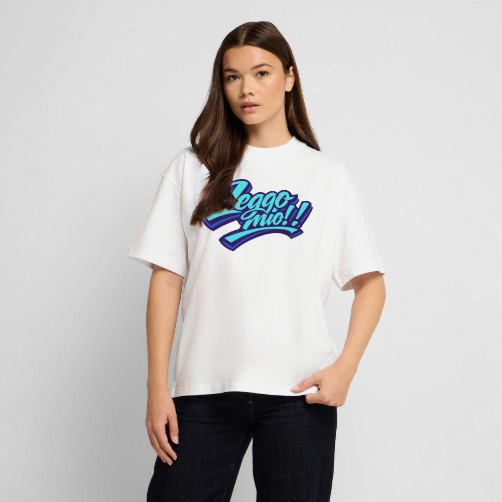 Leggomio Design – Oversized Unisex Bio T-Shirt - Weiß