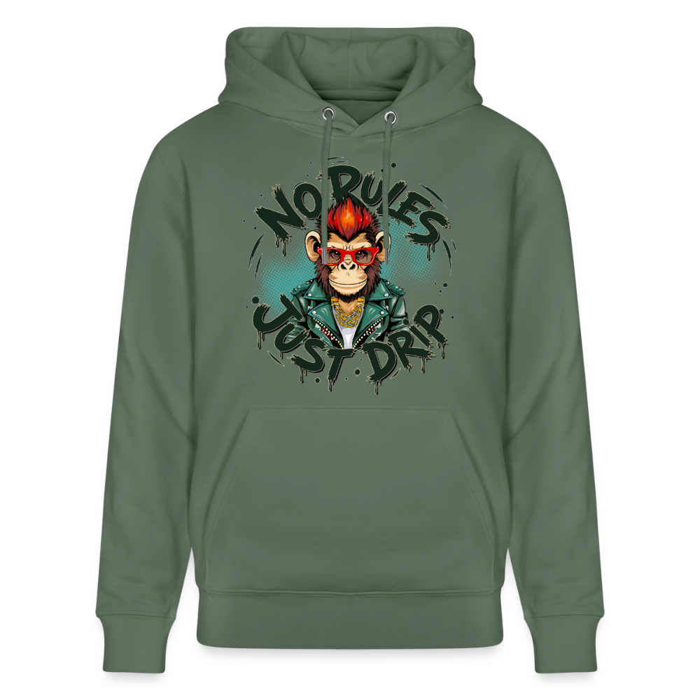 Monkey No Rules Design – Unisex Bio-Hoodie - Tanngrün