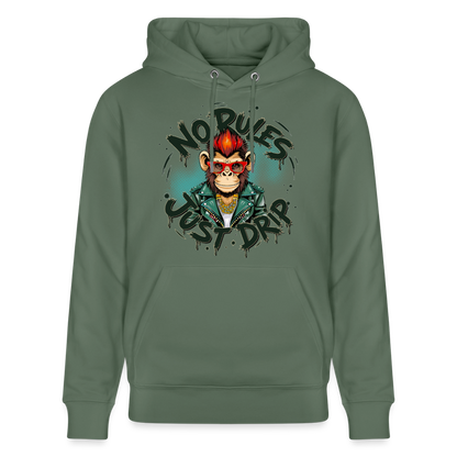 Monkey No Rules Design – Unisex Bio-Hoodie - Tanngrün
