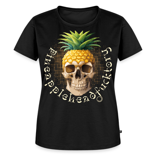 Pineapple Skull Design - Frauen Premium T-Shirt - Schwarz
