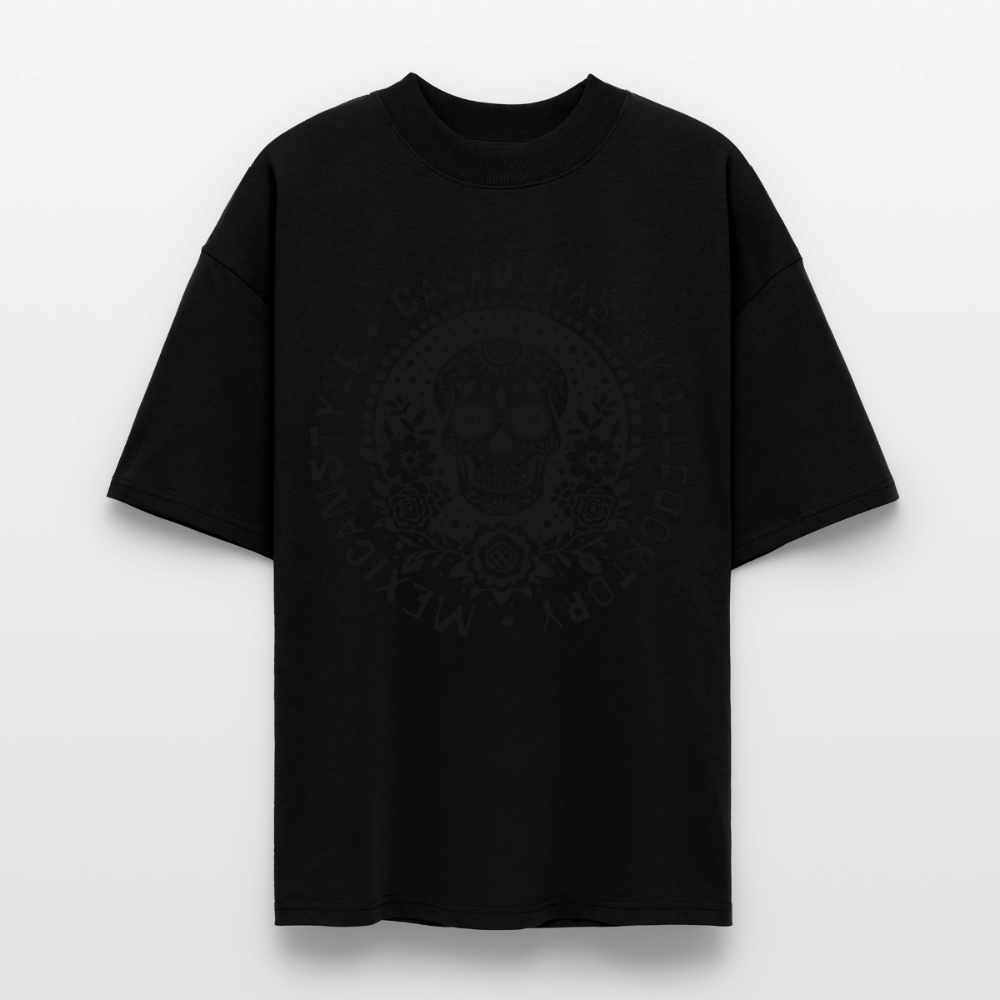 Sugar Skull Black Design - Oversized Unisex Bio T-Shirt - Schwarz