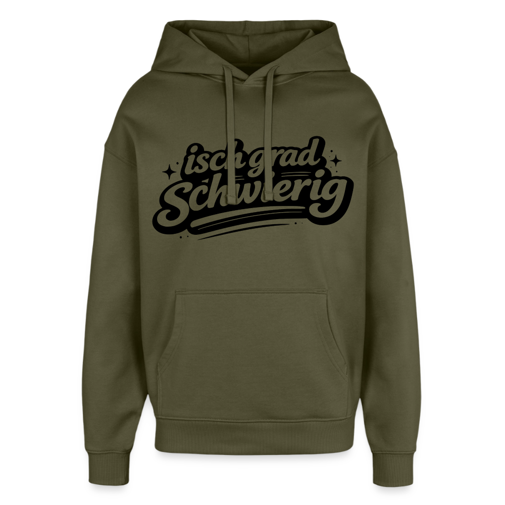 Isch grad schwierig Design – Oversized Unisex Hoodie - Khaki