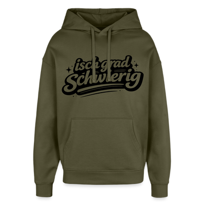 Isch grad schwierig Design – Oversized Unisex Hoodie - Khaki