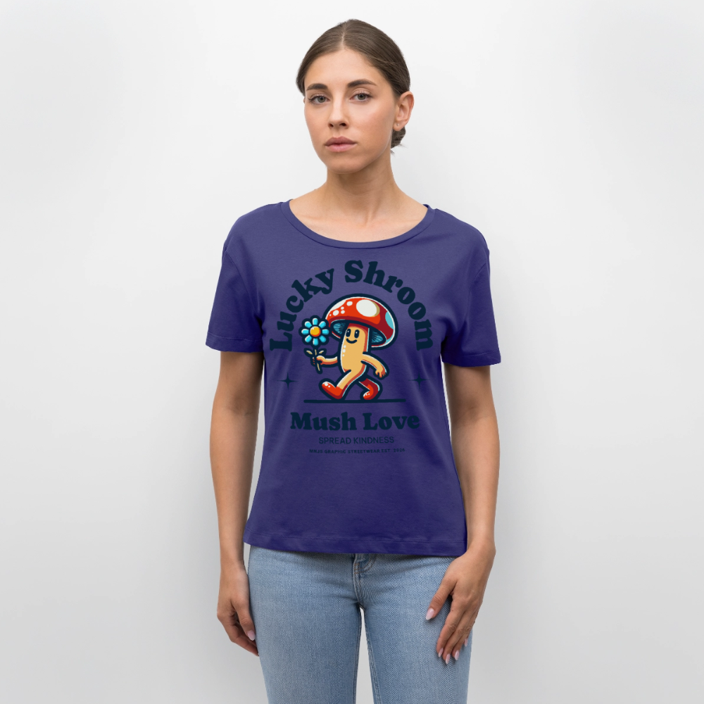 Lucky Shroom Design – Rundhals Frauen Bio-T-Shirt - Dämmerung