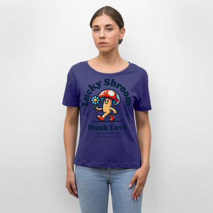 Lucky Shroom Design – Rundhals Frauen Bio-T-Shirt - Dämmerung