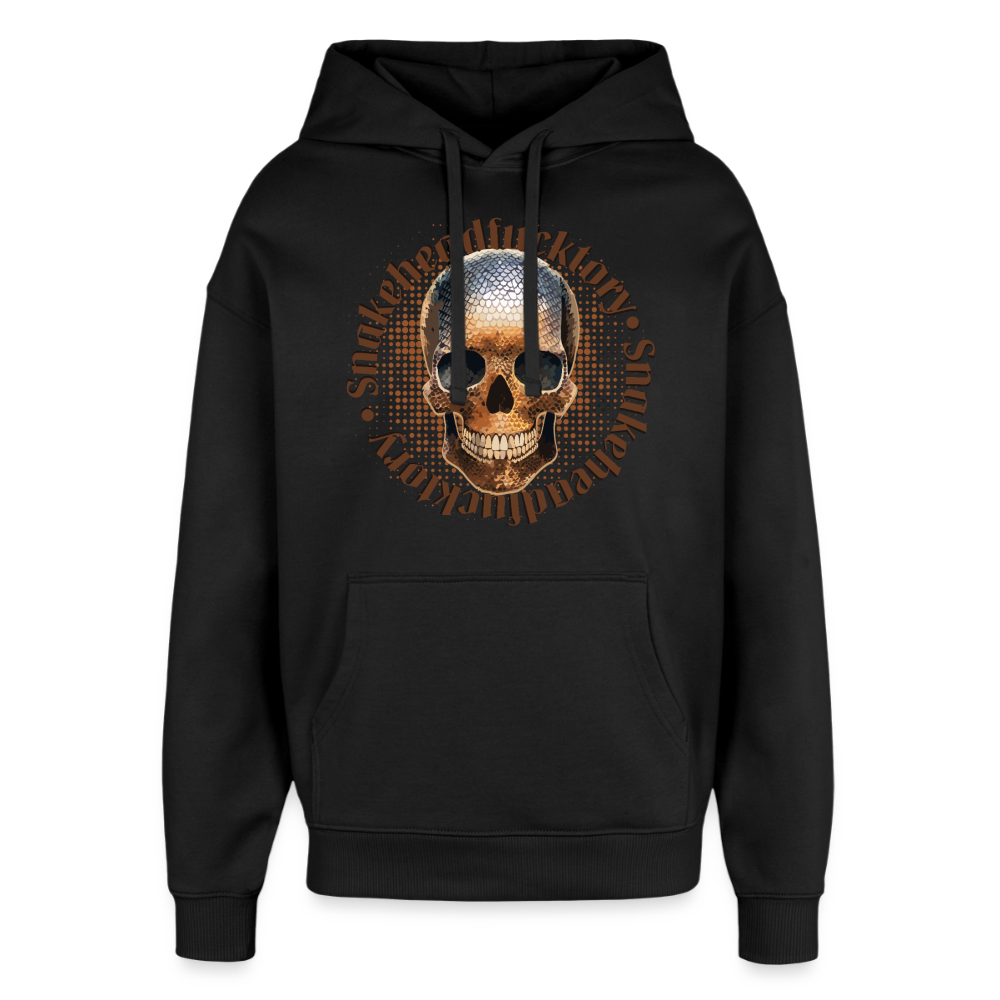 Snake Skull Design – Oversized Unisex Hoodie - Schwarz