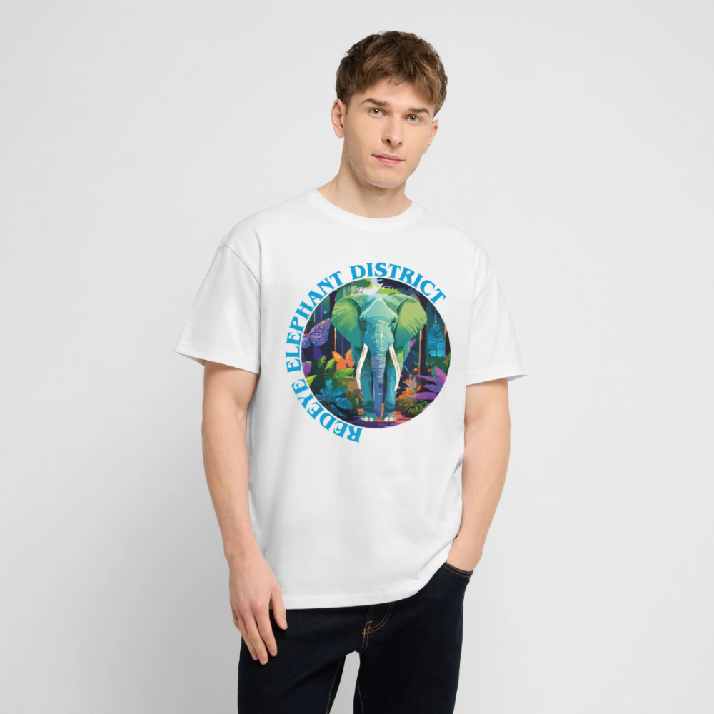 Elephant Design – Oversized Unisex Bio T-Shirt - Weiß