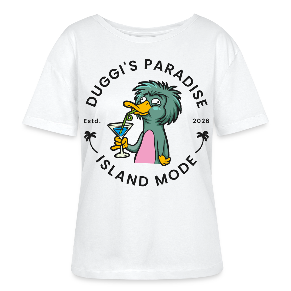 Duggi Paradise Design – Rundhals Frauen Bio-T-Shirt - Weiß