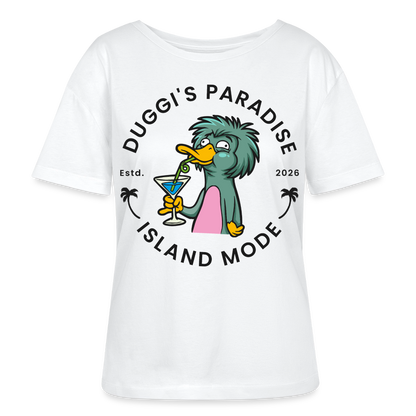 Duggi Paradise Design – Rundhals Frauen Bio-T-Shirt - Weiß