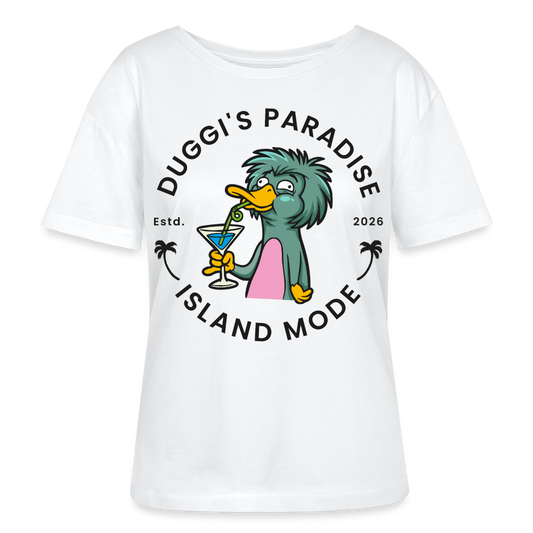 Duggi Paradise Design – Rundhals Frauen Bio-T-Shirt - Weiß